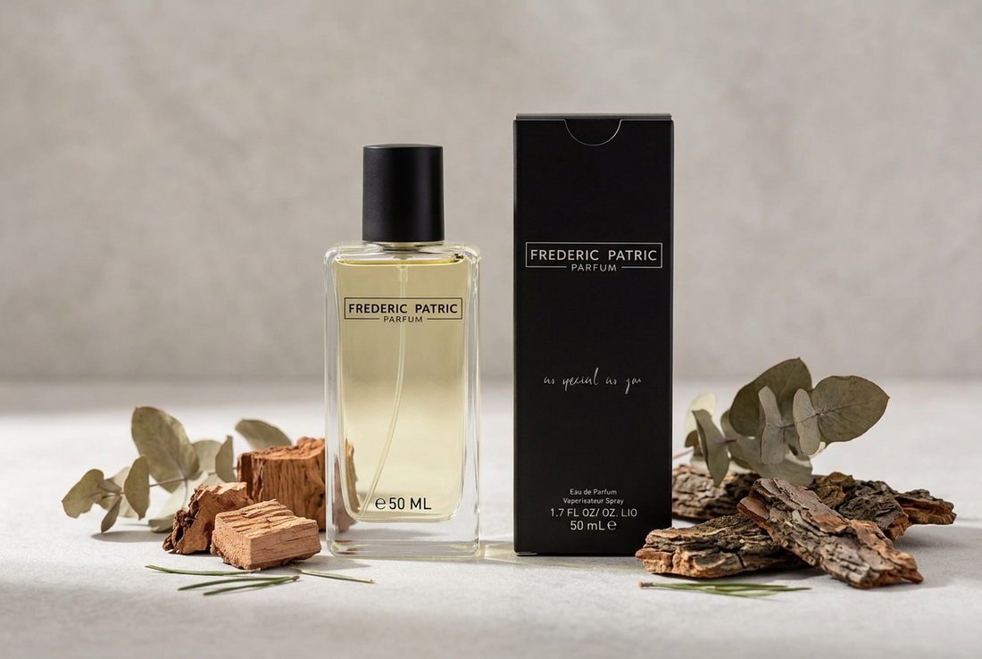 C8 poederige iris herenparfum met zwart doosje